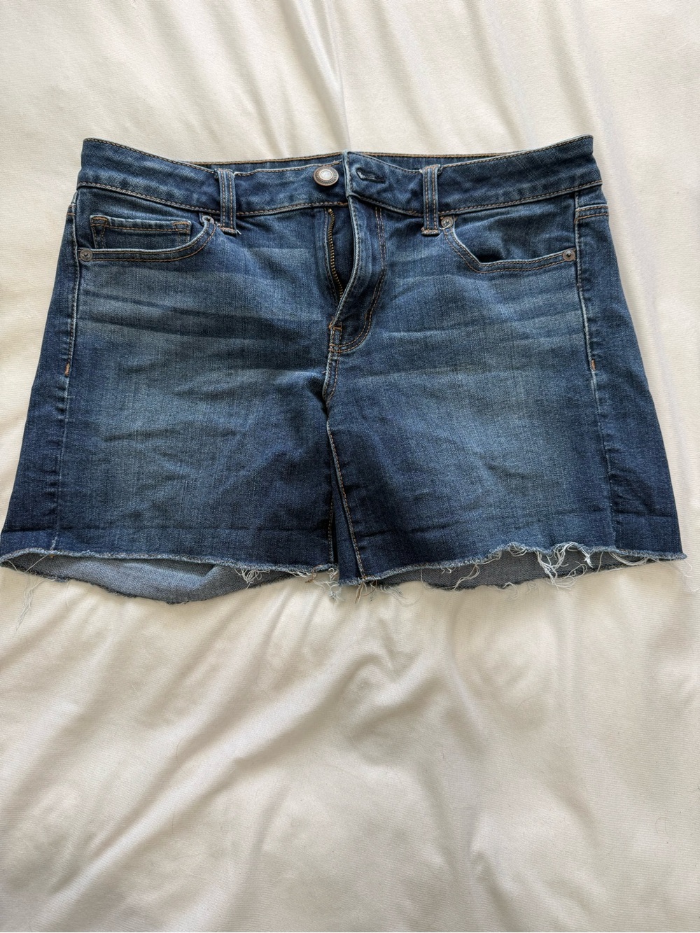 American Eagle Outfitters Dark Blue Denim Cutoff Shorts